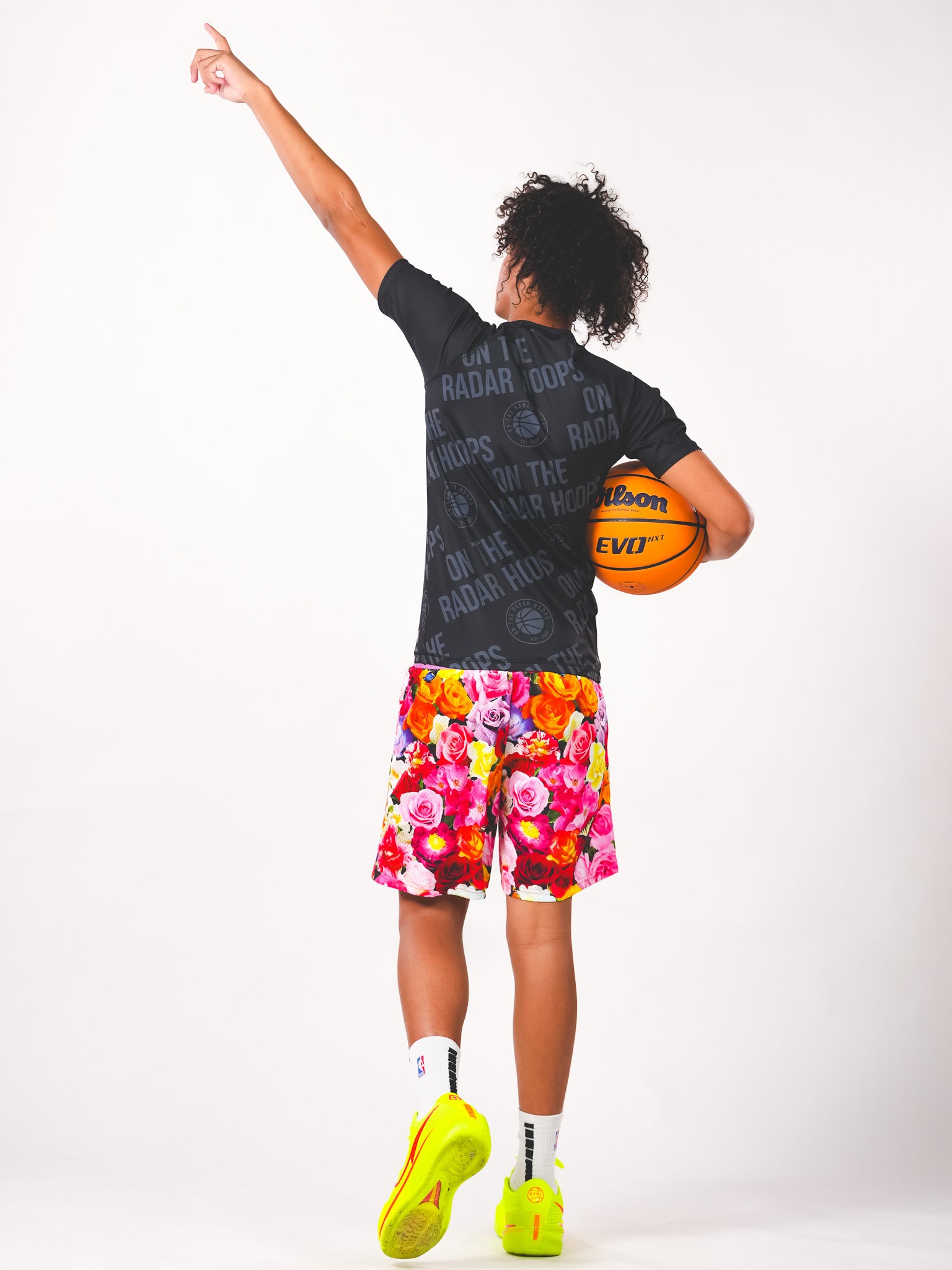 Script Bouquet Mesh Shorts